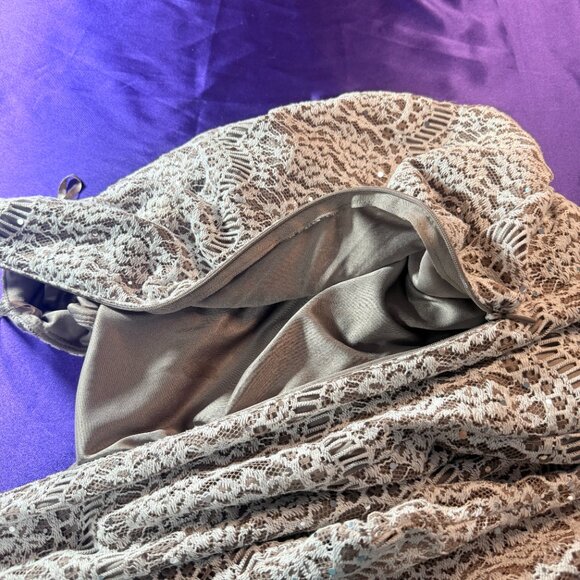 📌Jessica Howard  Beautiful Lace Knee Length 3/4 Sleeve Shift Dress w Blink - Picture 10 of 13